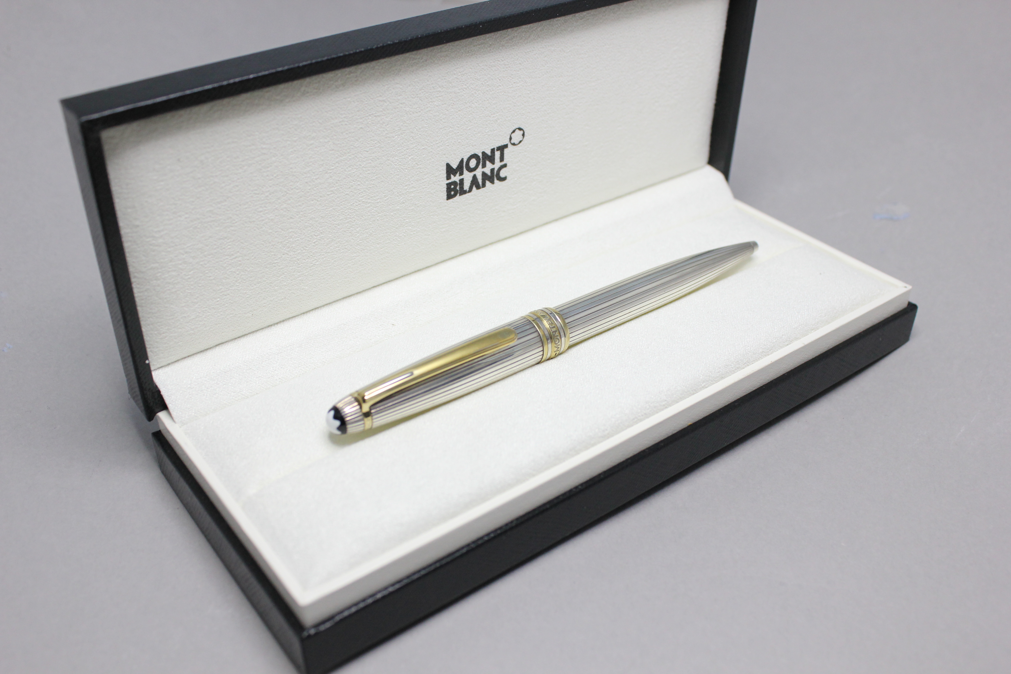 silver montblanc pen