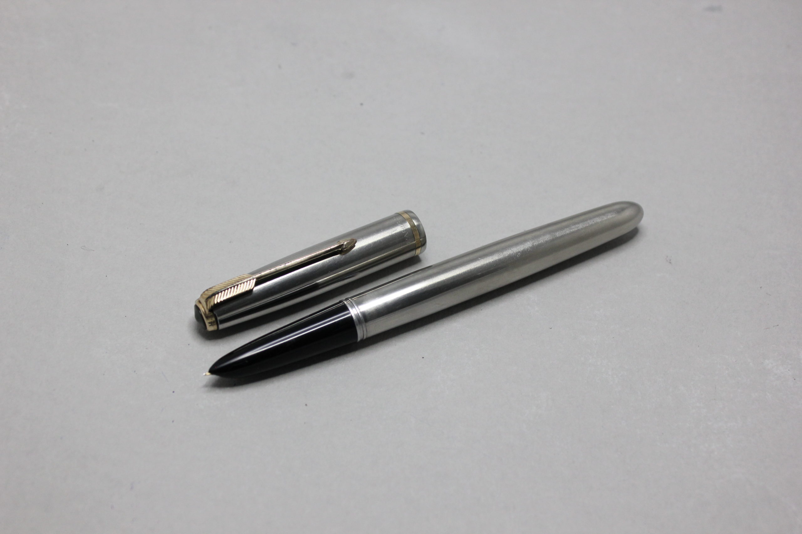 Parker 51 Flighter Aerometric Stainless Steel Fountain Pen