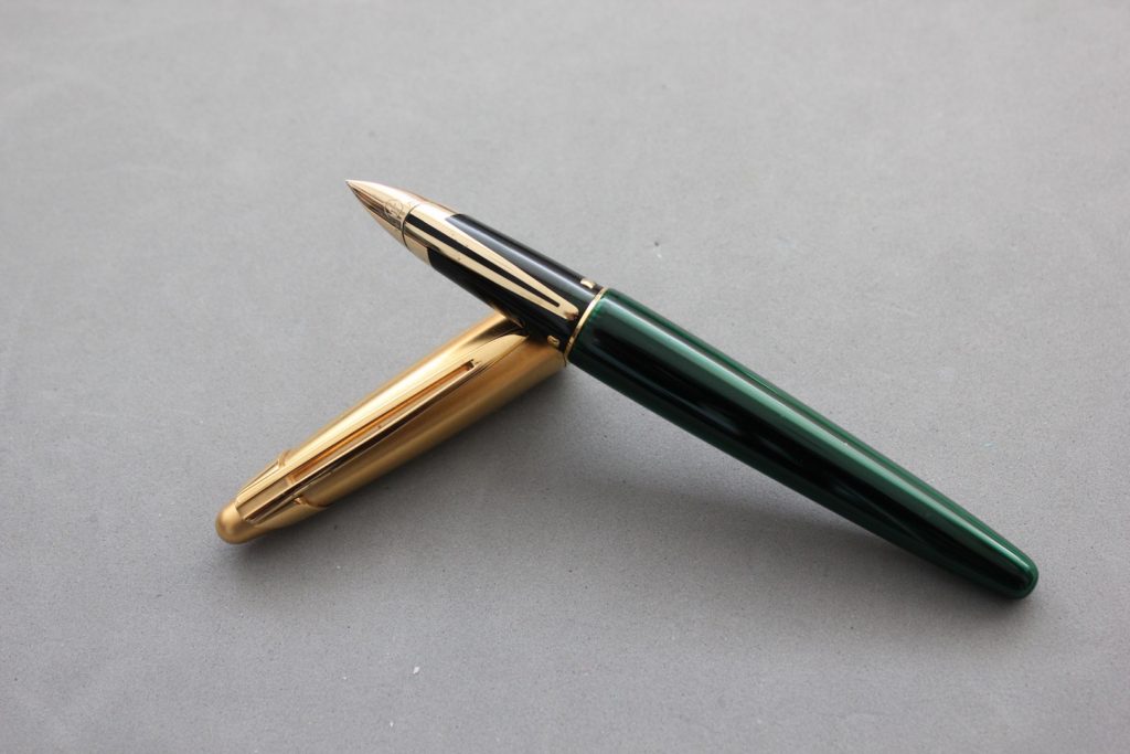 Waterman Edson Emerald Green Fountain Pen Medium Nib Vintage and