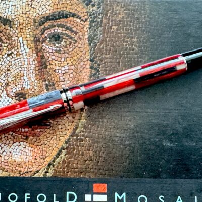 Parker Duofold International Red Mosaic Special Edition Fountain Pen | Medium Nib
