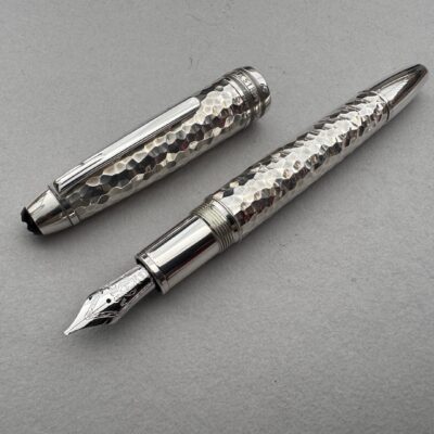 Montblanc Martele Le Grand Sterling Silver Piston Filler Fountain Pen | Medium  Nib