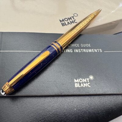 Montblanc Solitaire Ramses II Lapis Lazuli Vermeil ( gold plating on silver) 925  Silver Ballpoint Pen