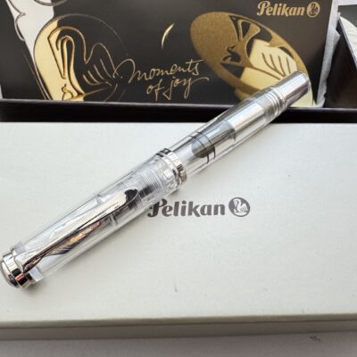 2011 Pelikan M1005 Clear Demonstrator Piston Filler Fountain Pen | Medium Nib