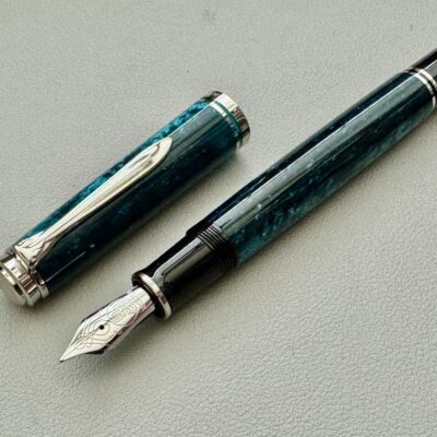 New Pelikan 805  Ocean Swirl Fountain Pen | Fine Nib