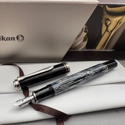 Pelikan M605 (2022) Tortoiseshell-Black Special Edition  Fountain Pen | Medium Nib