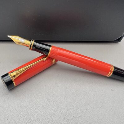 Parker Duofold Centennial Orange Fountain Pen | Fine Nib