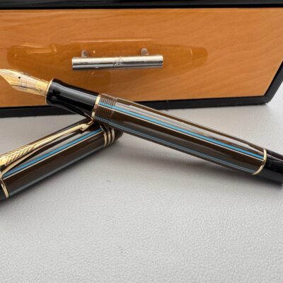 Parker Duofold Centennial Limited Edition Brown Pinstripe Fountain Pen I Medium Nib